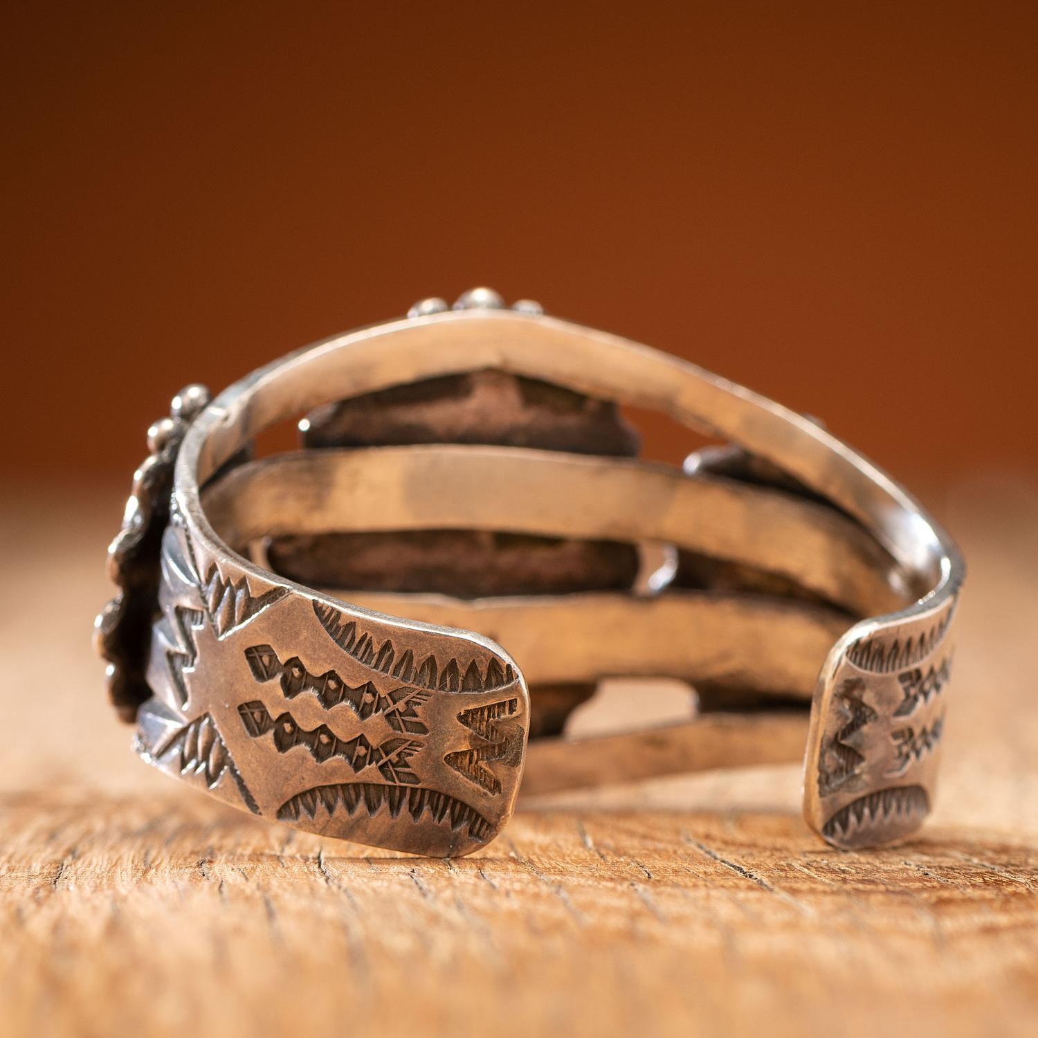 Navajo Silver and Turquoise Cuff Bracelet