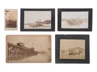 [EARLY PHOTOGRAPHY]. A collection of 13 photographs of Minnesota and Wisconsin, including landmarks, landscape views, transportation scenes, and more.