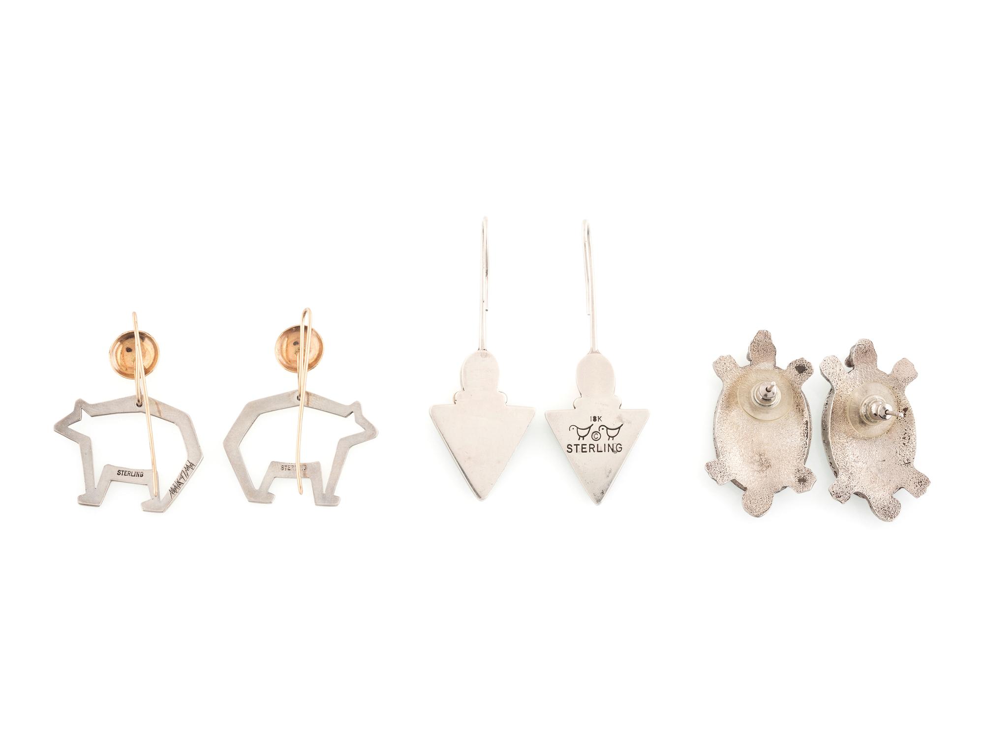 Pueblo Silver Earrings