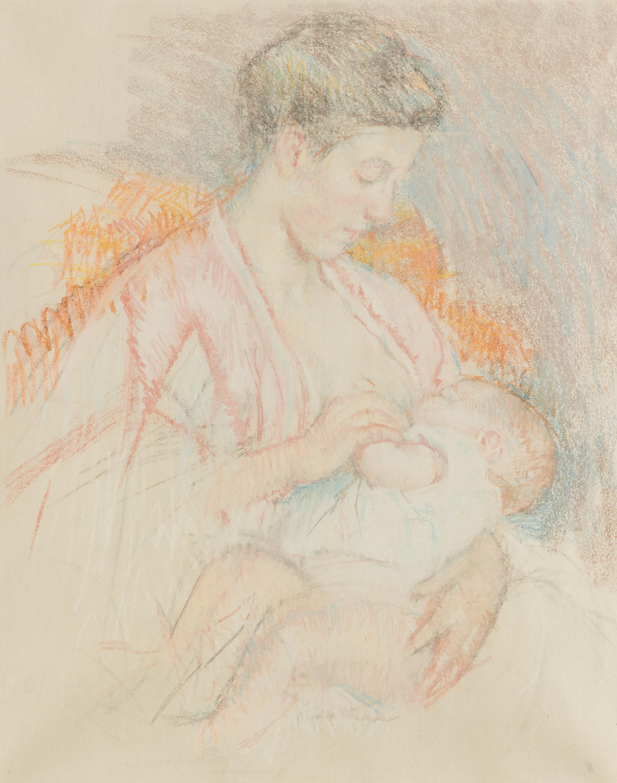 Mother Jeanne Nursing Her child (Profile Left) (No. 3) , c. 1908