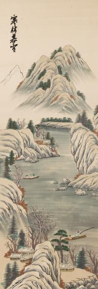 A Korean Emrbroidered Silk Four-Panel Floor Screen