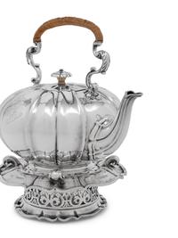 A George IV Silver Teapot on Stand