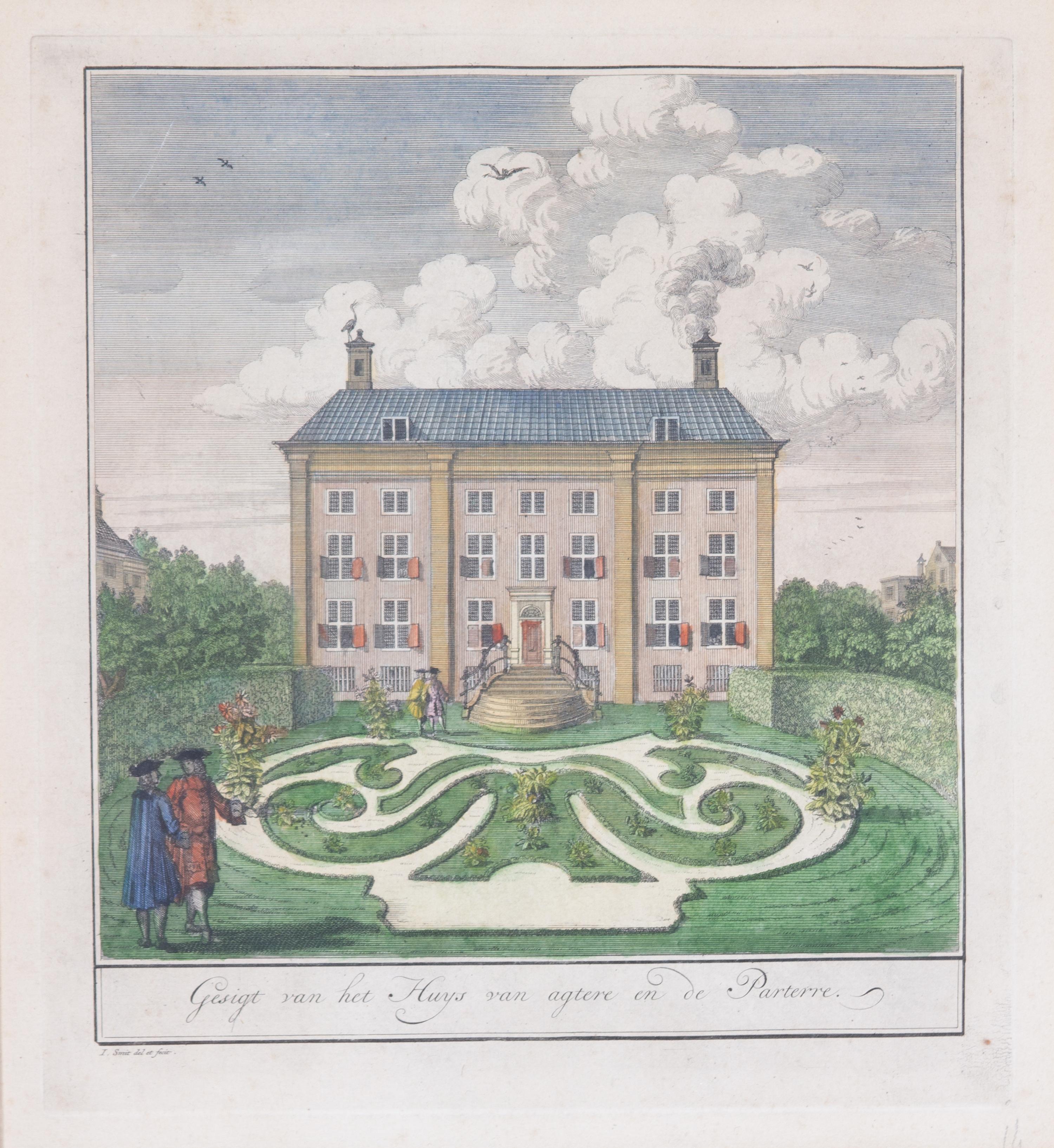 Six Dutch Handcolored Engravings after Jan Smit Plate size 10 1/2 x 9 1/2 inches. — 18TH CENTURY