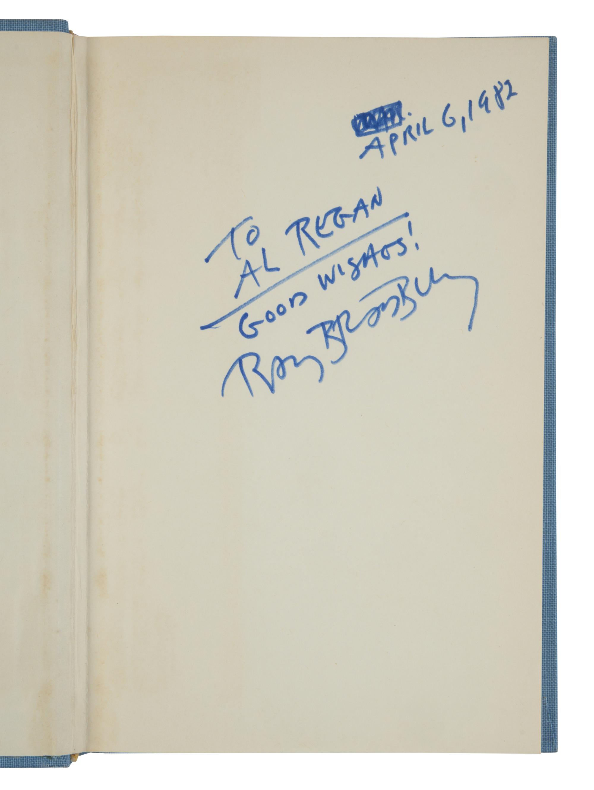 BRADBURY, Ray (1920-2012). S is for Space . Garden City, NY: Doubleday & Company, 1966.