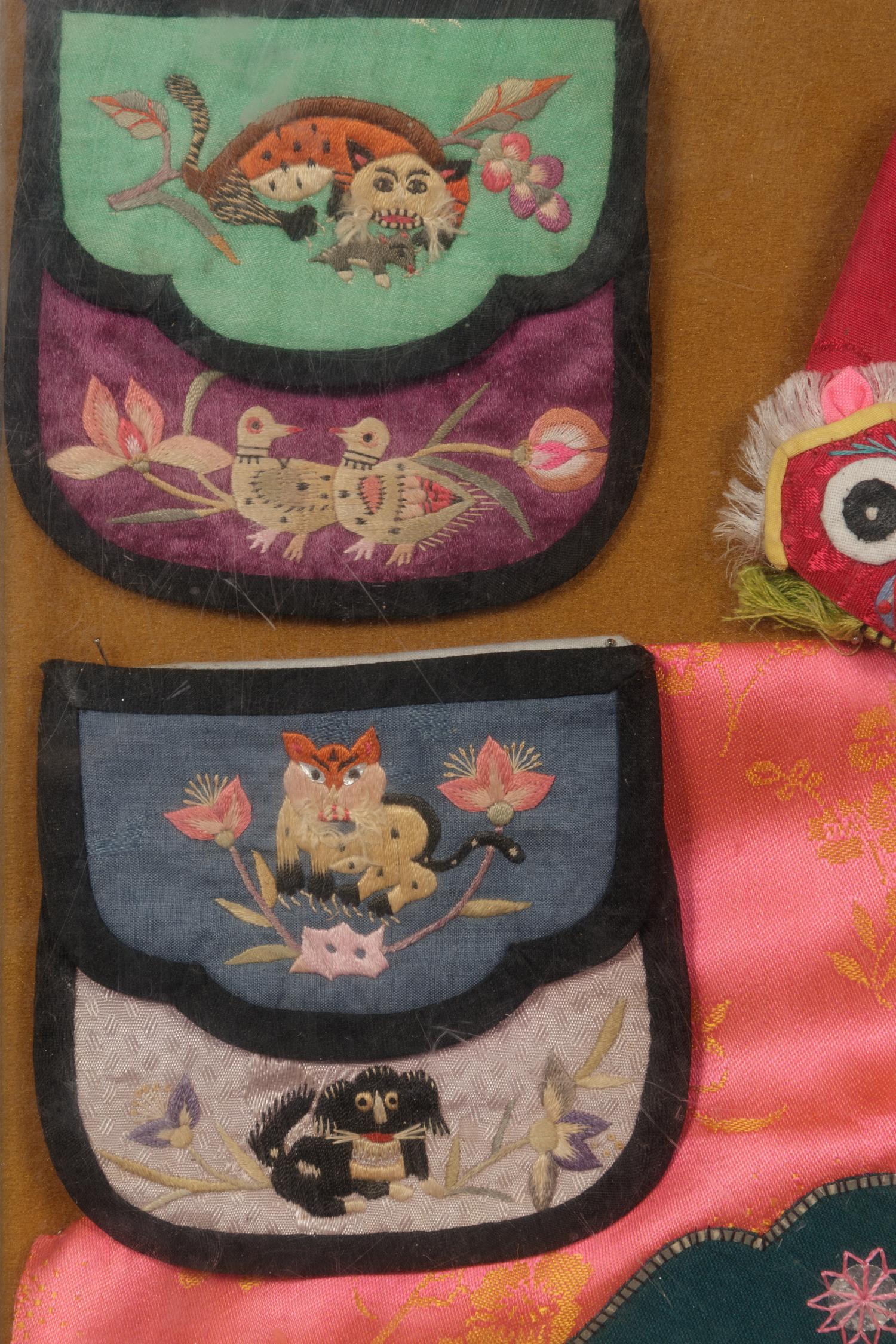 Five Chinese Embroidered Silk Children's Articles