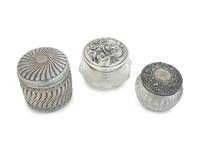 Three American Silver Covered Jars