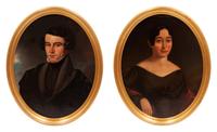 A Pair of American School Portraits, 19th Century