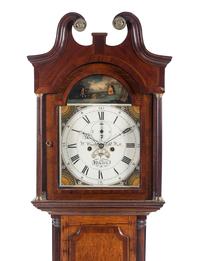A George III Oak and Walnut Longcase Clock