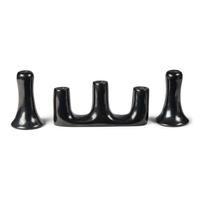 Santana and Adam Martinez (San Ildefonso, 1909-2002 / 1903-ca 2000) — Blackware Pottery Candlestick Holders, PLUS