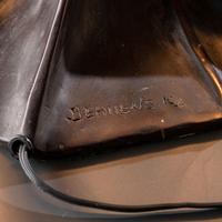 A Cast Bronze and Glass Figural Table Lamp