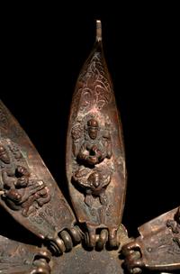 A Rare Nepalese Copper Lotus Mandala