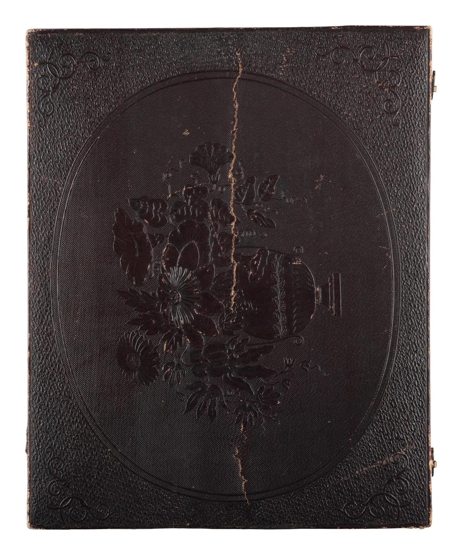 [EARLY PHOTOGRAPHY]. Half plate daguerreotype of a three-year-old girl and her toy dog.