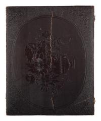 [EARLY PHOTOGRAPHY]. Half plate daguerreotype of a three-year-old girl and her toy dog.