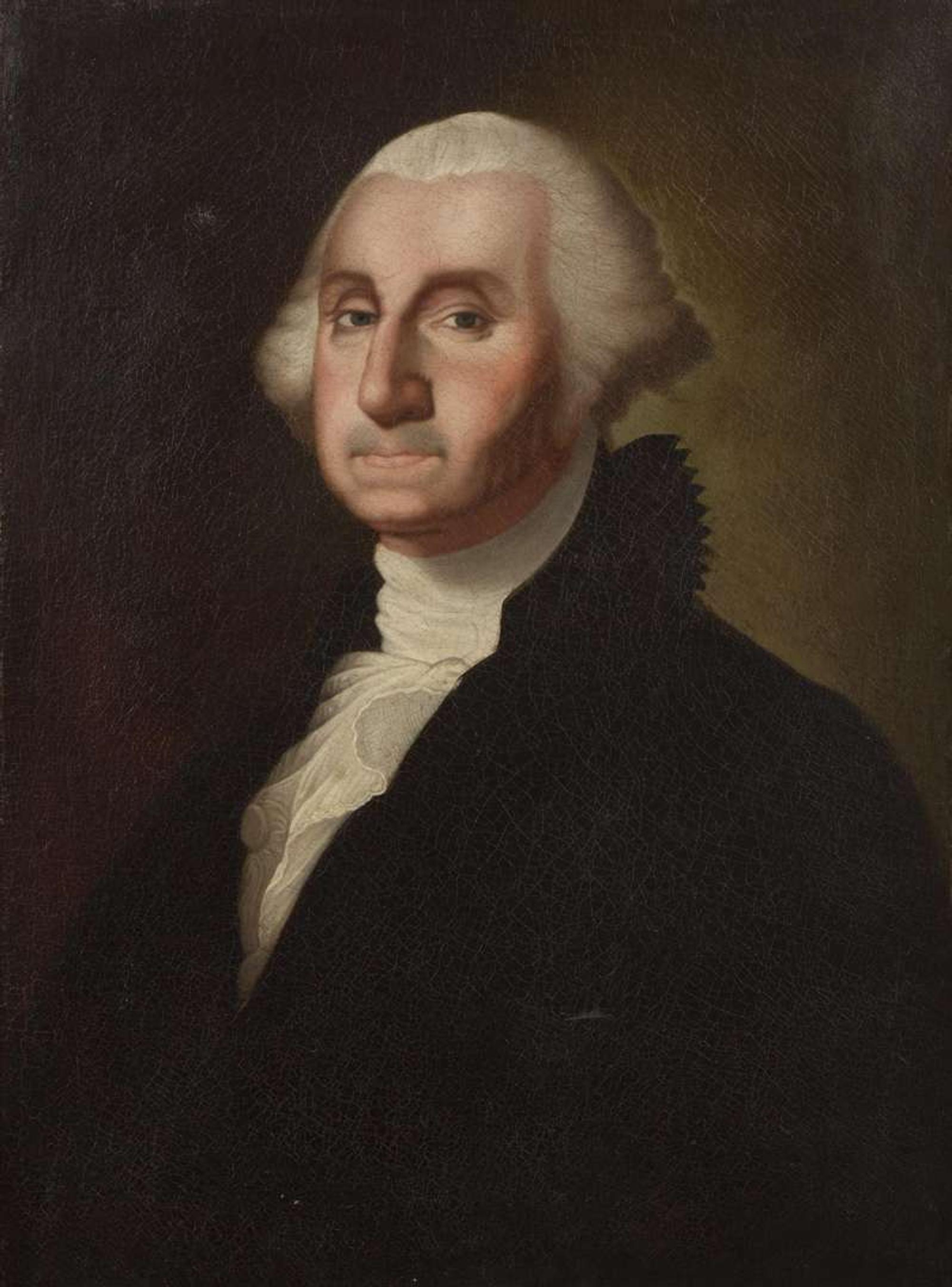 Foeiqua (Chinese, 1800-1825), After Gilbert Stuart (1755-1828), Portrait of George Washington (1732-1799), dated "1827"