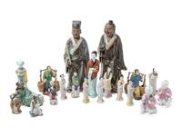 20 Chinese Porcelain and Mud Figures