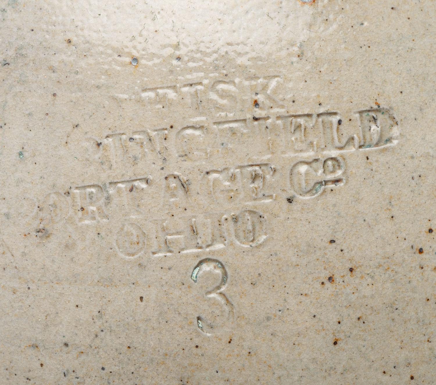 A Significant Daniel Fisk One-Gallon Stoneware Crock