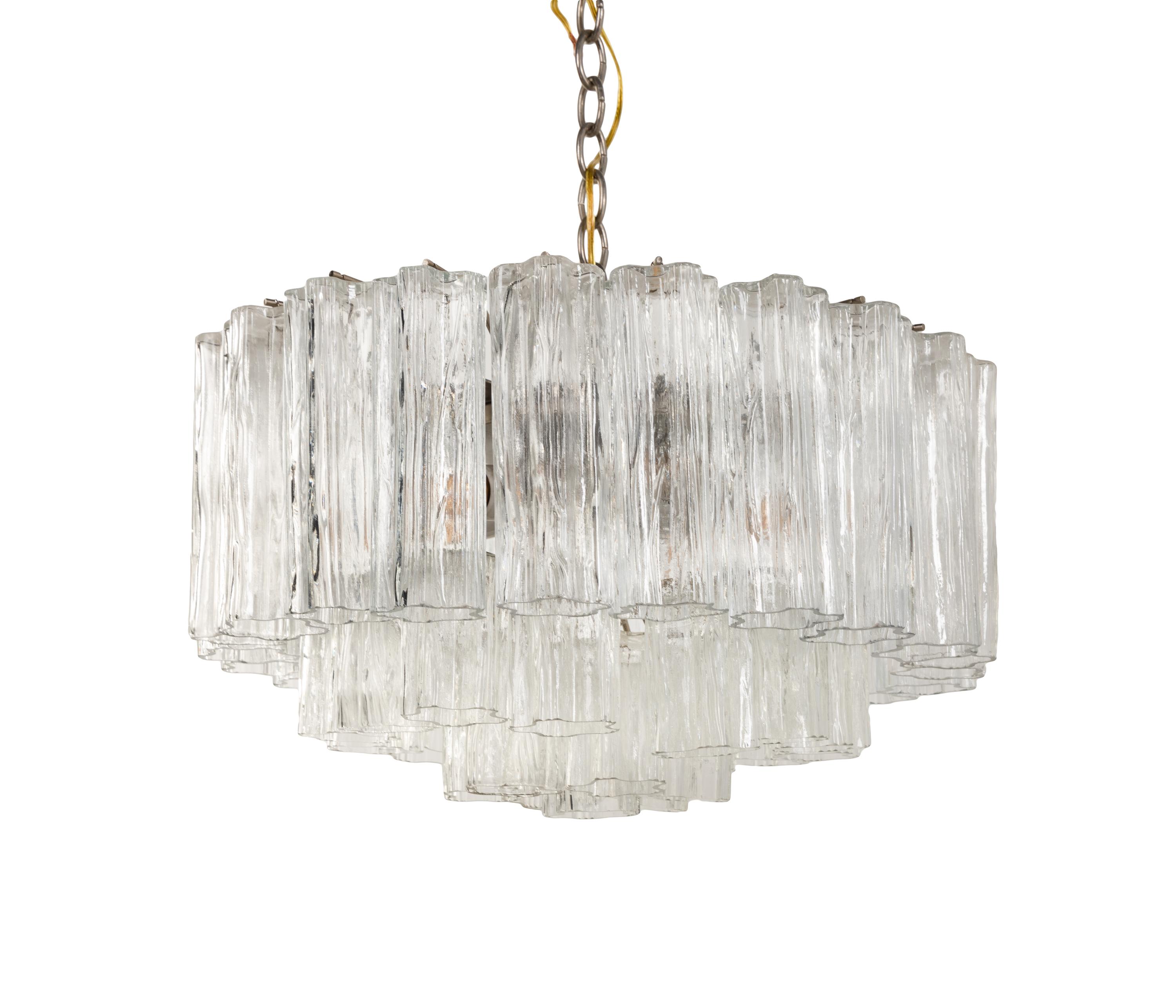 A Murano Tronci Glass Chandelier