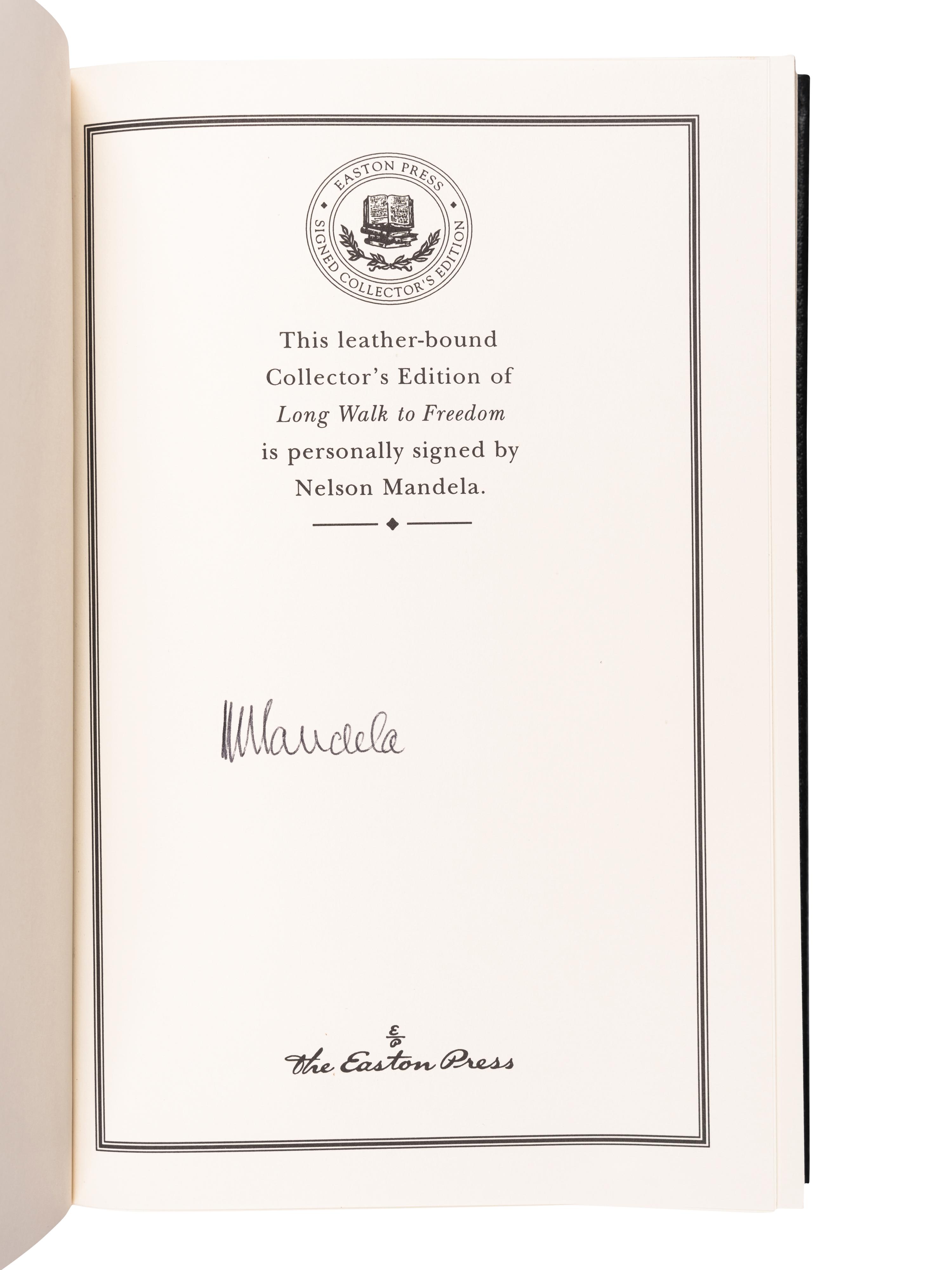 MANDELA, Nelson (1918-2013). Long Walk to Freedom. Norwalk, CT: The Easton Press, 2000.