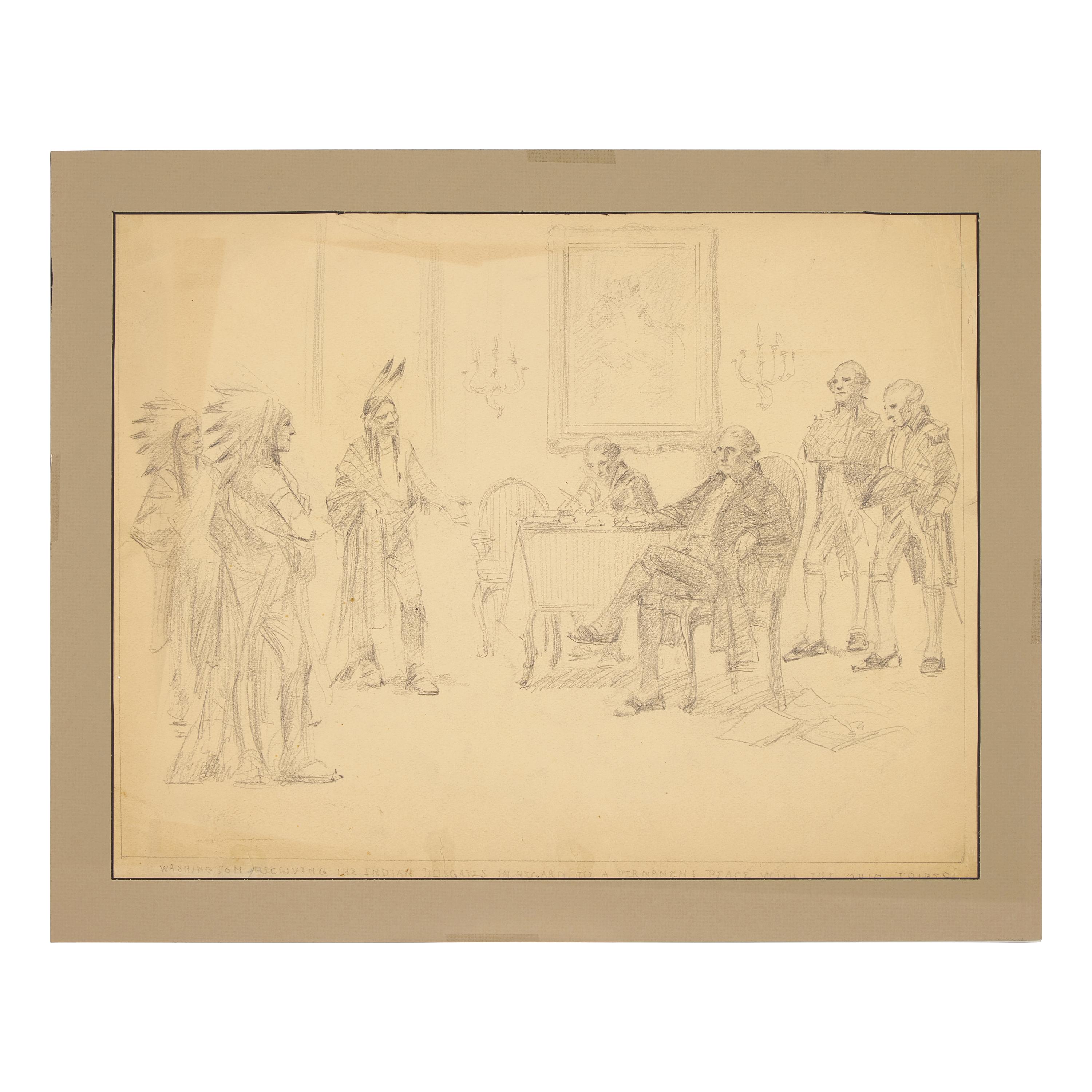 Edward Percy Moran (1862-1935) — Four Works: Studies of Early American Historical Events