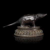 A Tibetan or Nepalese Rat or Mongoose Vehicle, 19th/Early 20th Century — 晚清/民國 藏傳佛教吐財寶鼠