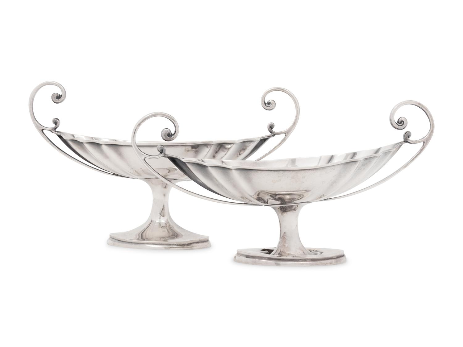 A Pair of American Silver Compotes