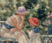 Woman and Child in a Park