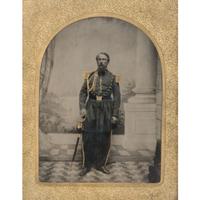 [CIVIL WAR]. A Civil War collection identified to Major Michael Schmitt, Independent Battalion New York Infantry, incl. full plate ambrotype, albumen photographs, and insignia.