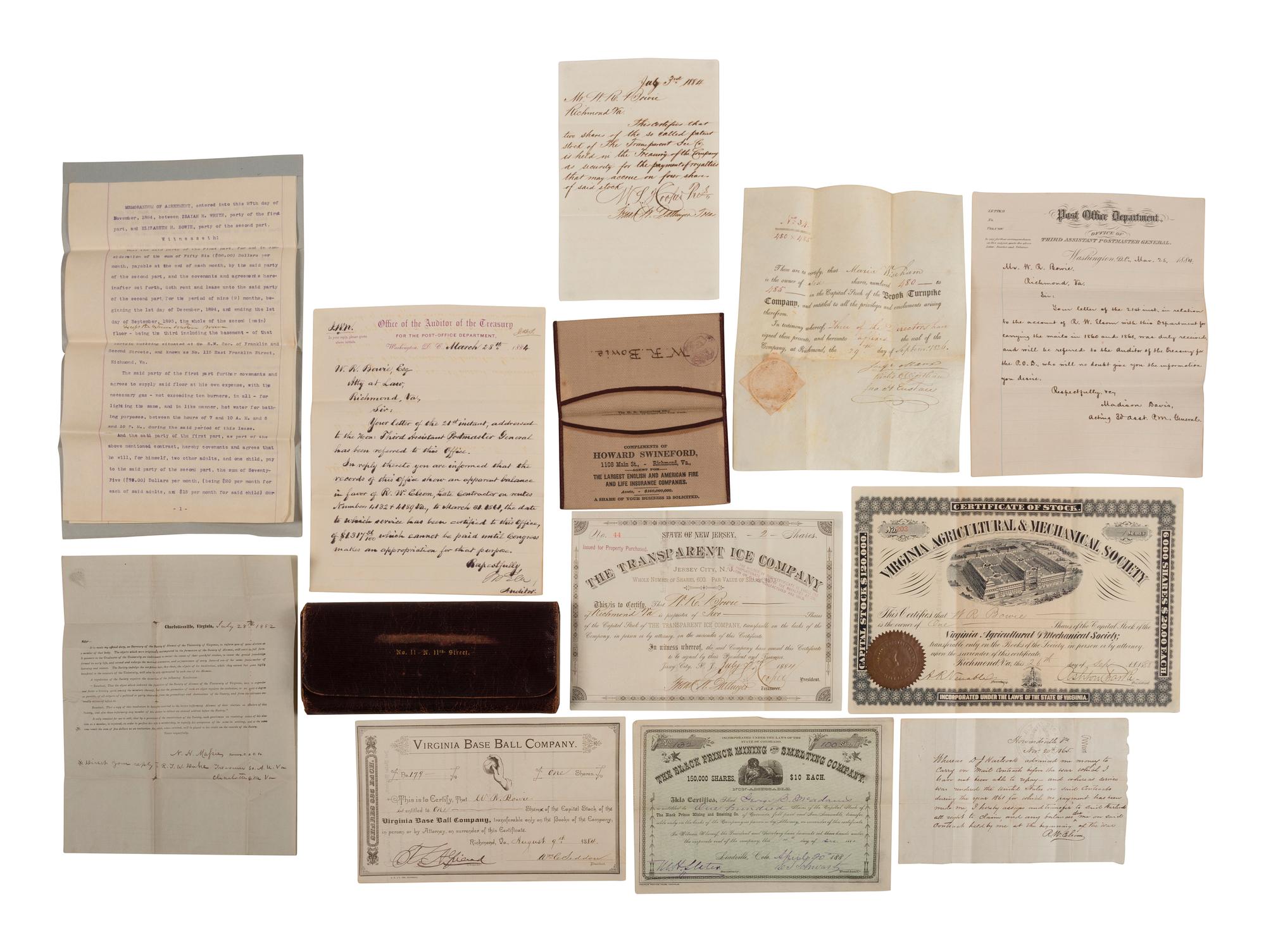 [WASHINGTON, George (1732-1799)] -- DANDRIDGE, Bartholomew Jr. (ca 1773-1802). A group of 4 retained copies of letters written by Bartholomew Dandridge, Jr. to President George Washington.