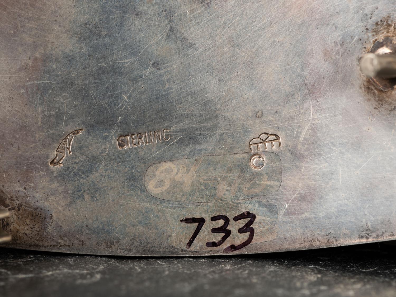 Sterling Silver Overlay Belt Buckle, with Pueblo Seen