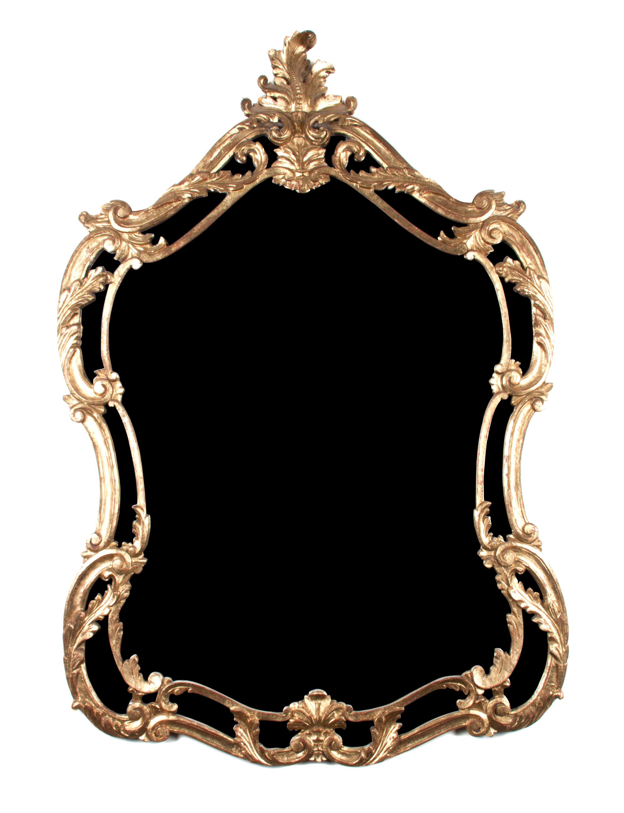 An Italian Giltwood Mirror Height 52 x width 34 1/2 inches. — 20TH CENTURY