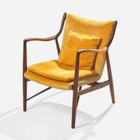 Finn Juhl (Danish, 1912-1989) Lounge Chair, Model No. NV-45, Baker, Denmark/USA, 1950s