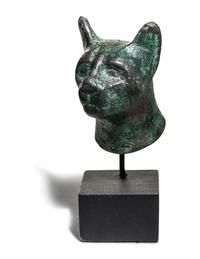An Egyptian Bronze Cat Head