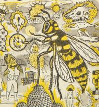 A Group of Four Prints ( Atomic Ant; Transformation of the (June Whore), 95; Wasp at Twilight, 97; and Cicada Making Rain, 96)