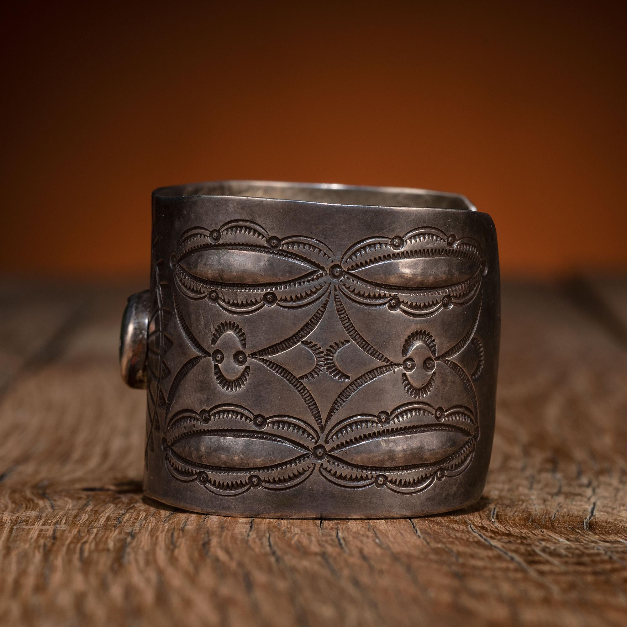 Navajo Silver and Turquoise Cuff Bracelet