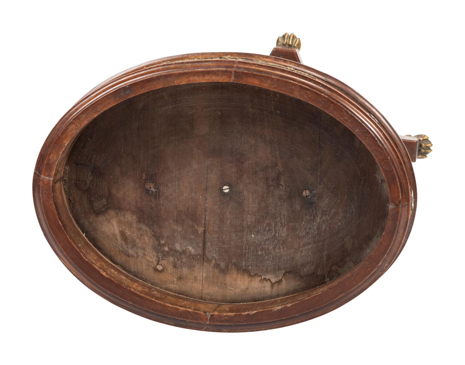 An Empire-Style Mahogany Lyre-Base Plant Stand