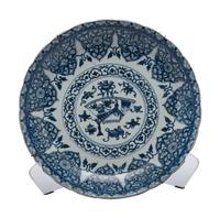 A Kangxi Blue and White Scalloped Porcelain Charger