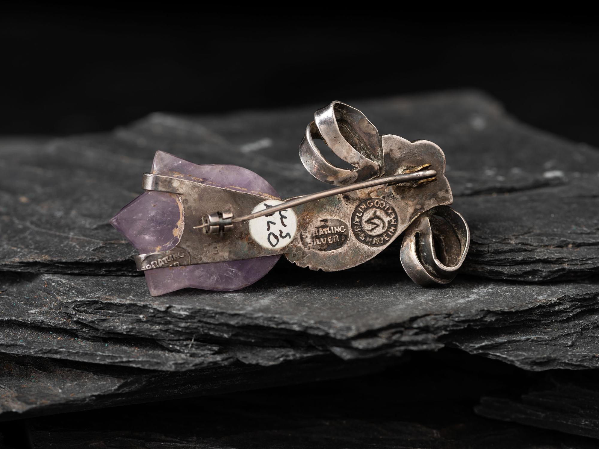 Taxco Silver and Amethyst Brooches/Pins, 1940-1946