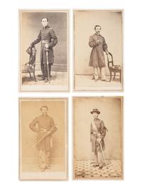 [LINCOLN]. 15 CDVs of Generals and other officers wearing Lincoln mourning pins and bands incl. General LOGAN & Admiral FARRAGUT.