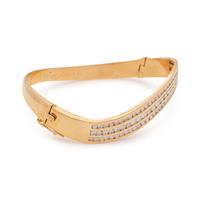 YELLOW GOLD AND DIAMOND BANGLE BRACELET