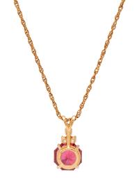 PINK TOURMALINE AND DIAMOND PENDANT