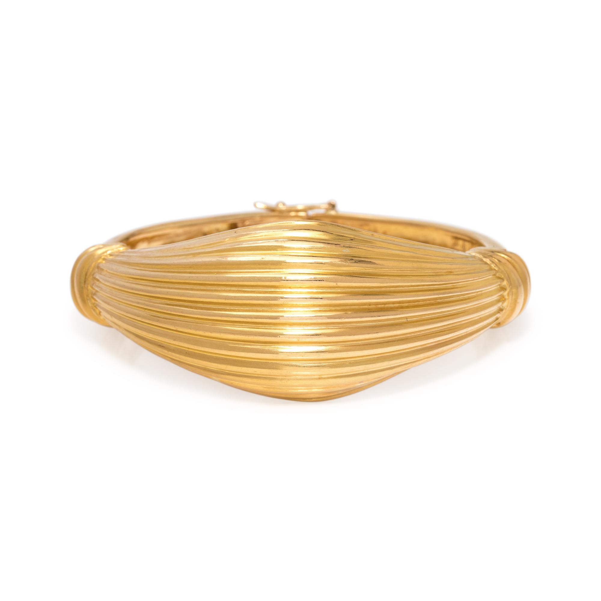 LALAOUNIS, YELLOW GOLD BANGLE BRACELET