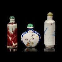 Three Chinese Porcelain Snuff Bottles