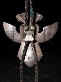 Silver and Turquoise Eagle Katsina Bolo Tie