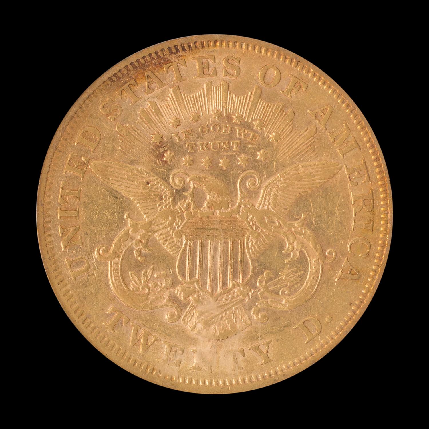 A United States 1870-S Liberty Head $20 Gold Coin