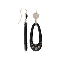 ART DECO, PLATINUM, ONYX, AND DIAMOND EARRINGS