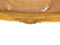 A Louis XV Style Caned Giltwood Settee