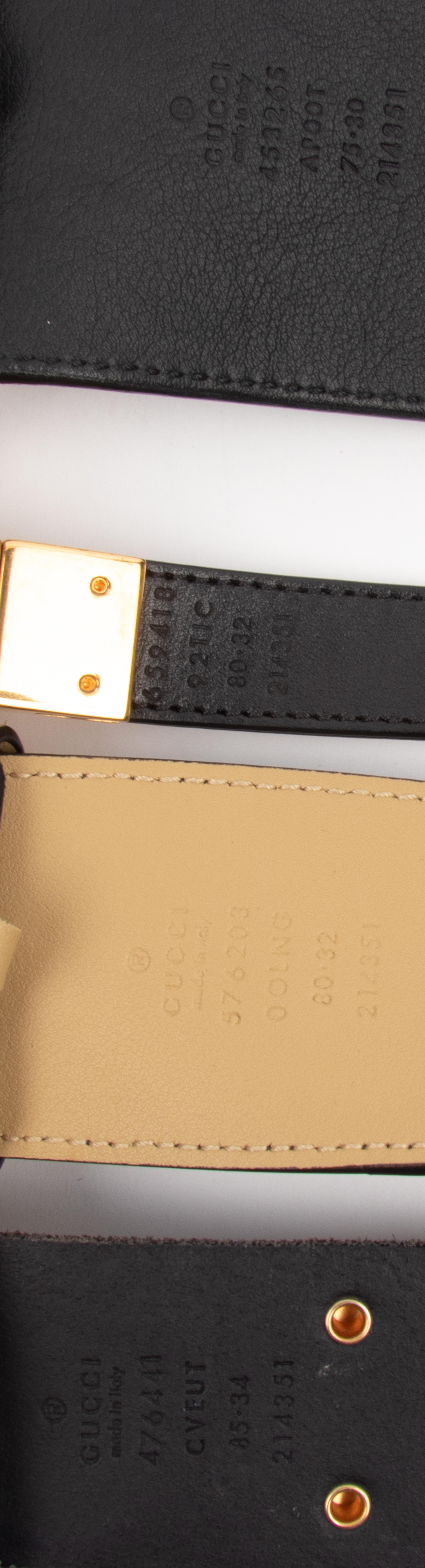 GUCCI, SIX BELTS
