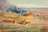 Burning of a Smelting Works