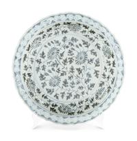 A Large Chinese Blue and White Porcelain Charger