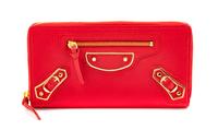 Balenciaga Wallet Clutch in 'Rouge Grenade' Leather, 2016